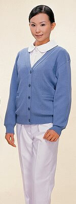 50%羊毛保暖 毛衣外套-水藍色